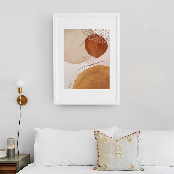Modern Abstract Shape Wall Art Print Unframed - Picture 3 of 7